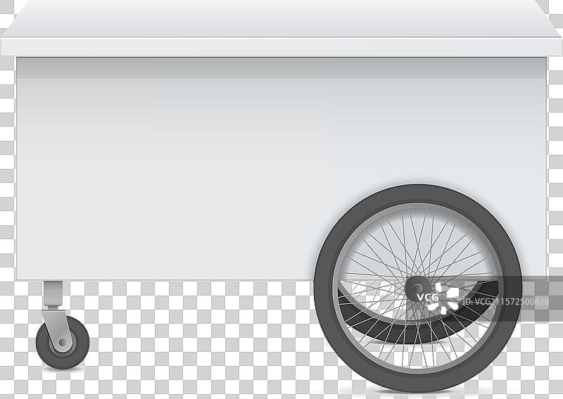 带轮子的促销柜台图片素材