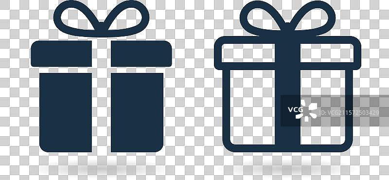 礼品盒图标集和生日礼品盒图标图片素材