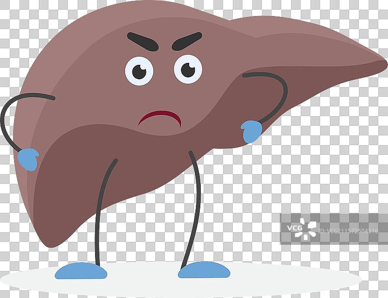 愤怒失望的人类肝脏角色贫穷图片素材