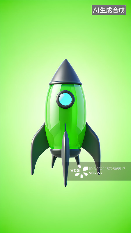 【AI数字艺术】3D渲染卡通火箭，火箭发射，太空旅行，飞行器，武器，导弹图片素材
