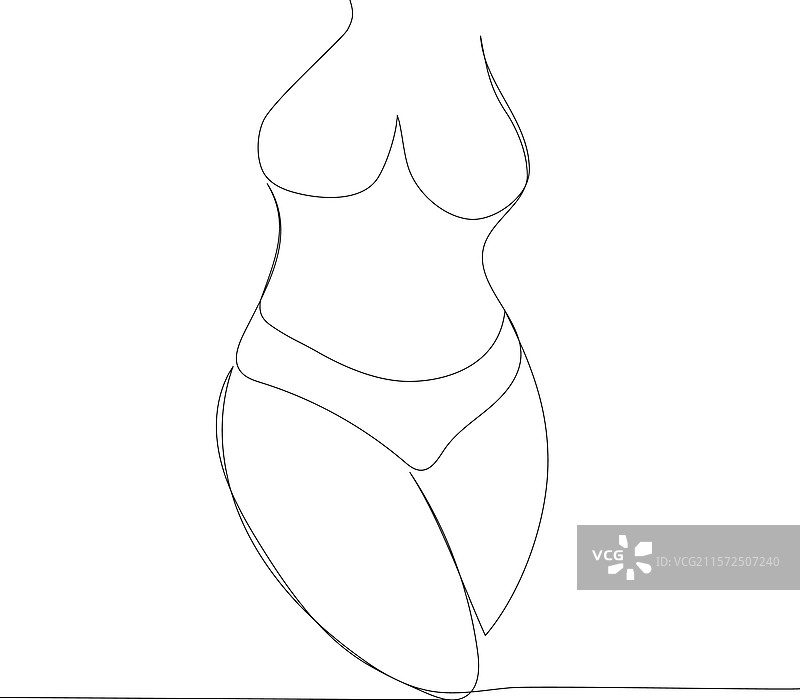 曲线优美的女孩剪影图片素材