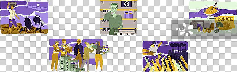 食品危机和短缺，人民在苦苦挣扎图片素材