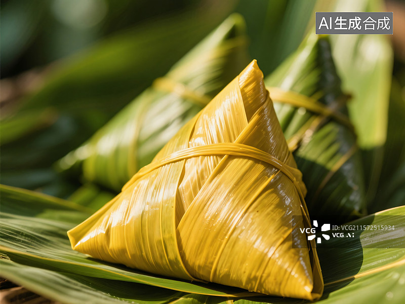 【AI数字艺术】端午粽叶之美图片素材