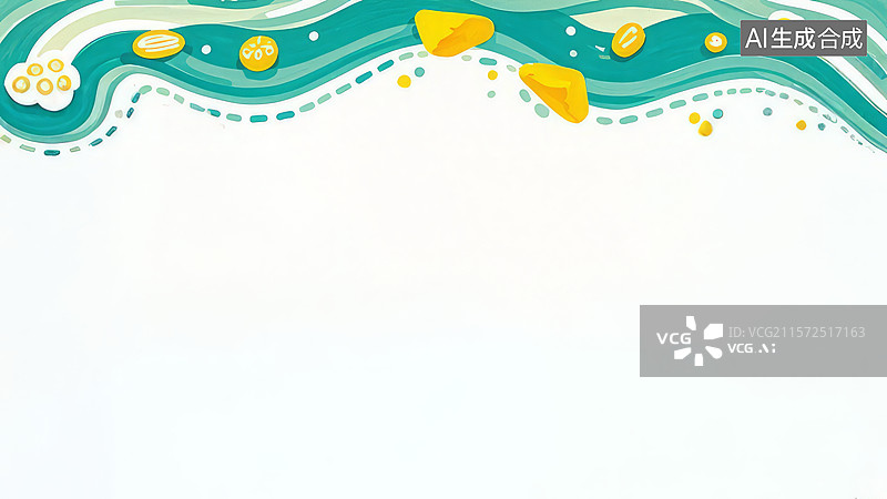 【AI数字艺术】2D卡通常规1波浪图案背景设计图片素材
