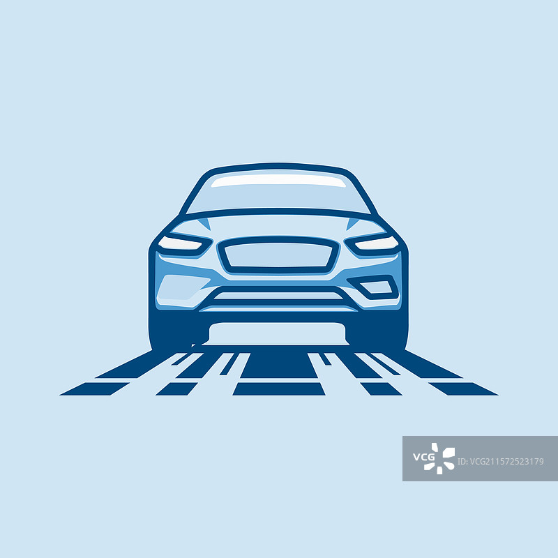 汽车标志模板，平面色彩设计图片素材