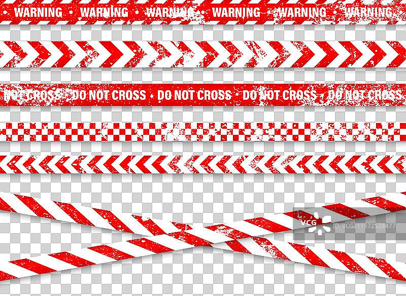 旧的磨损路障施工带红色警察标志图片素材