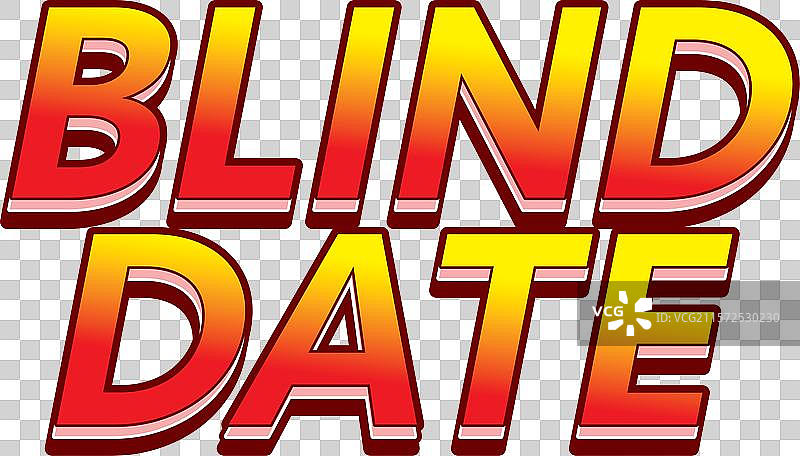 3D风格的盲约文字效果与眼睛图片素材