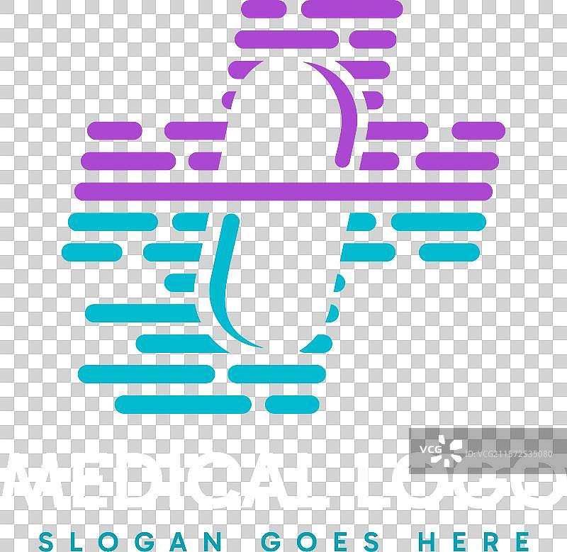 抽象的医疗十字与药物结合图片素材