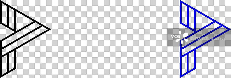 现代而精致的字母P标志设计图片素材