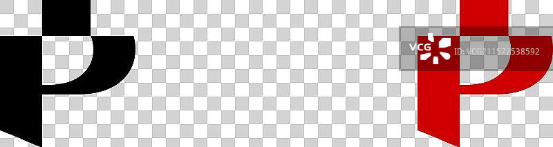 现代且强大的字母P首字母标志设计图片素材