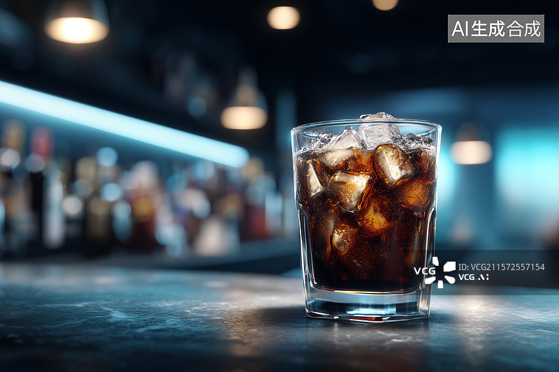 【AI数字艺术】冰美式咖啡图片素材