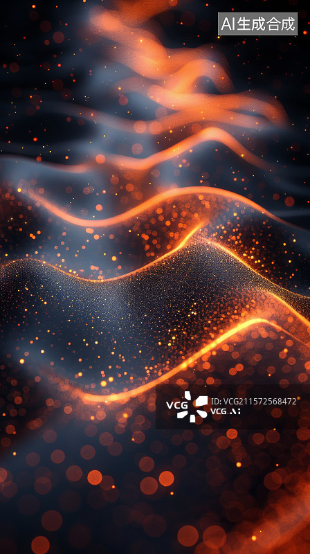 【AI数字艺术】发光粒子能量流动抽象图案图片素材