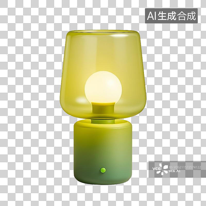 【AI数字艺术】3D渲染，台灯，小夜灯，免抠元素图片素材