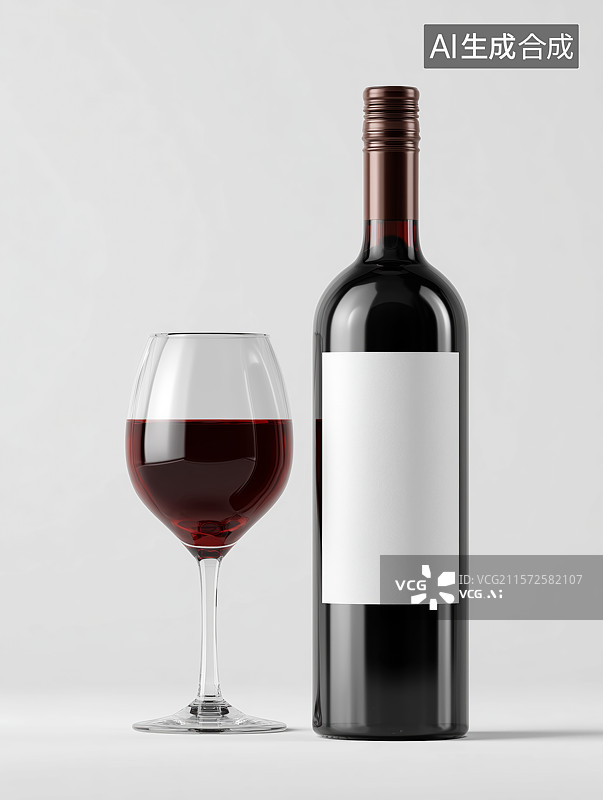 【AI数字艺术】红酒的产品摄影图片素材