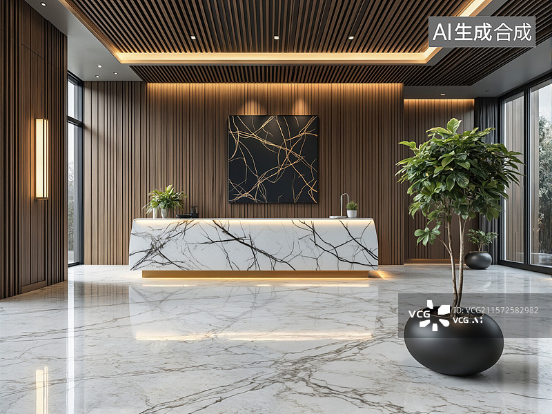 【AI数字艺术】现代简约前台设计图片素材