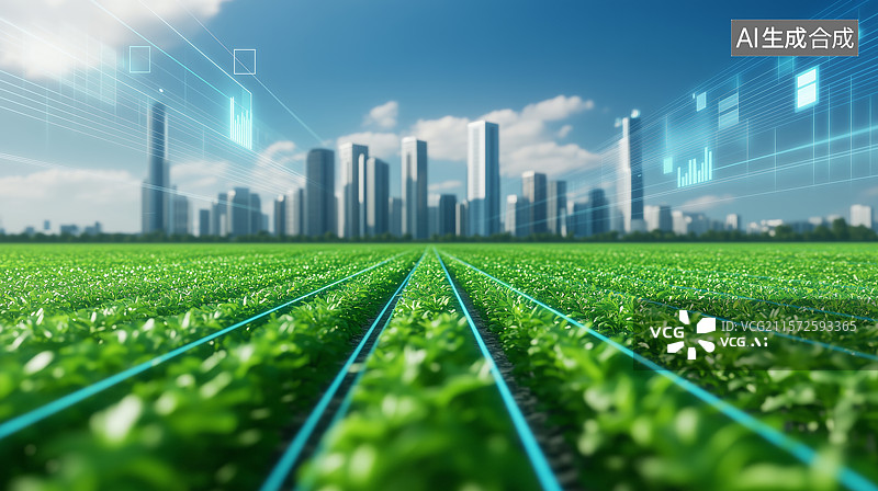 【AI数字艺术】智慧农业赋能城市发展图片素材
