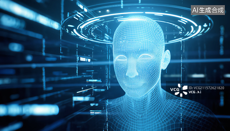 【AI数字艺术】人脸识别验证技术图片素材
