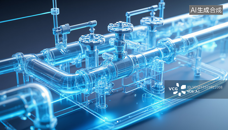 【AI数字艺术】城市地下水路管网设计图片素材