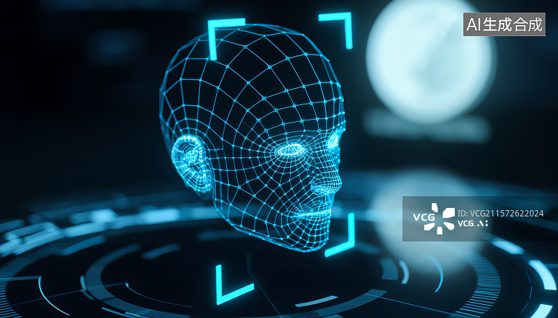 【AI数字艺术】人脸识别验证技术图片素材