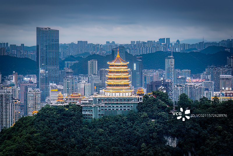 贵阳东山寺全景图片素材