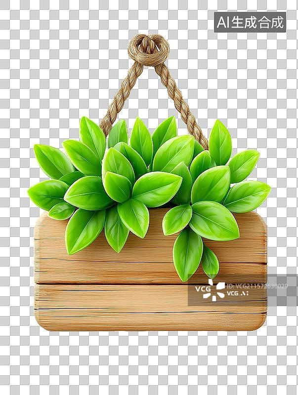 【AI数字艺术】【免抠png素材】一块卡通木制展示牌图片素材