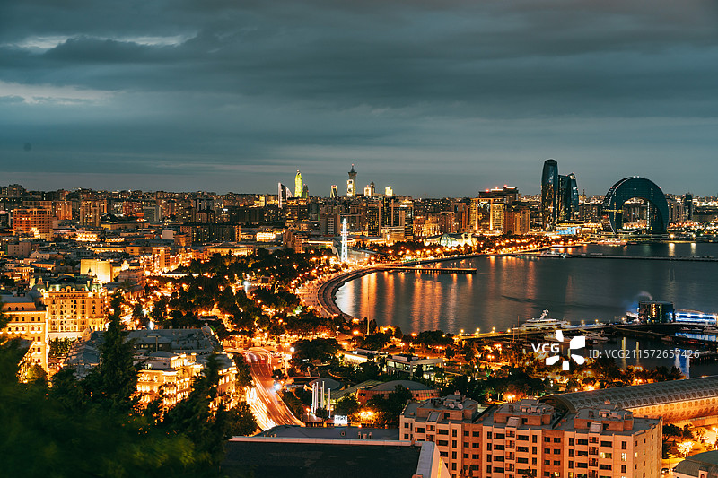 高加索阿塞拜疆巴库城市风光图片素材