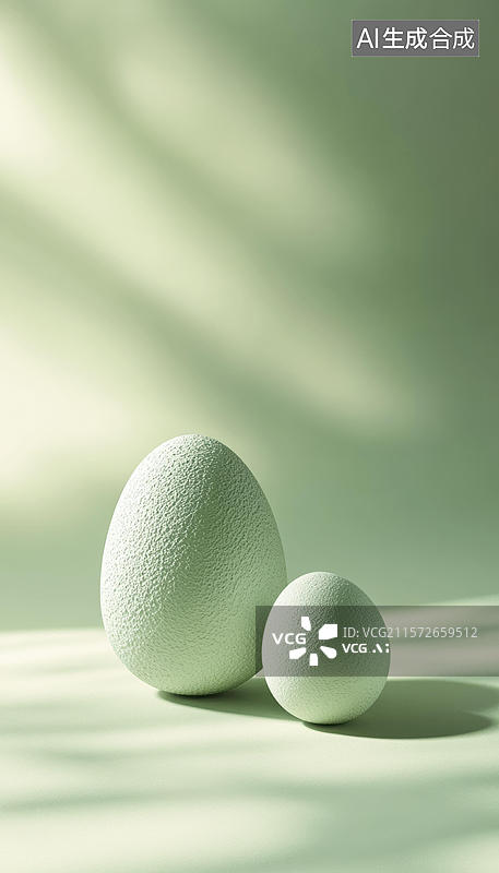 【AI数字艺术】柔和光影中的鸡蛋图片素材