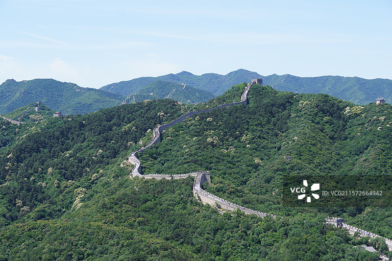 夏季的八达岭长城图片素材
