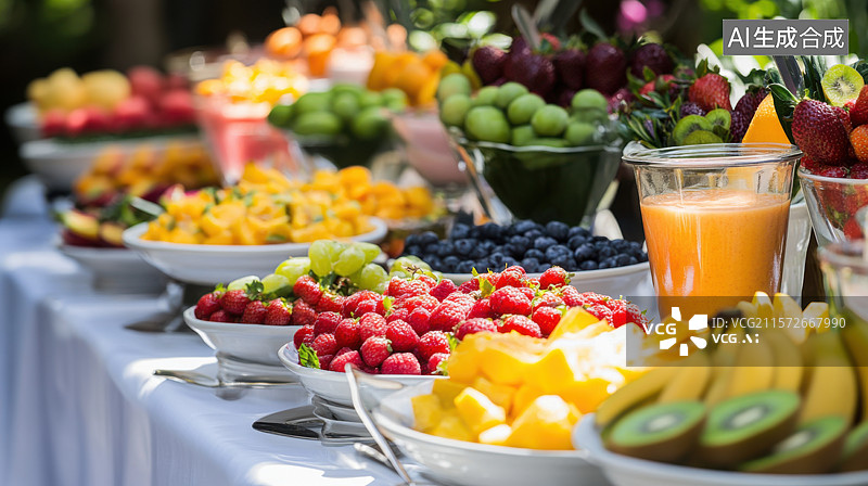 【AI数字艺术】下午茶水果甜点图片素材