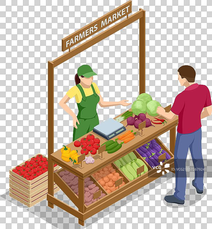 等距蔬菜销售，农民出售新鲜蔬菜图片素材