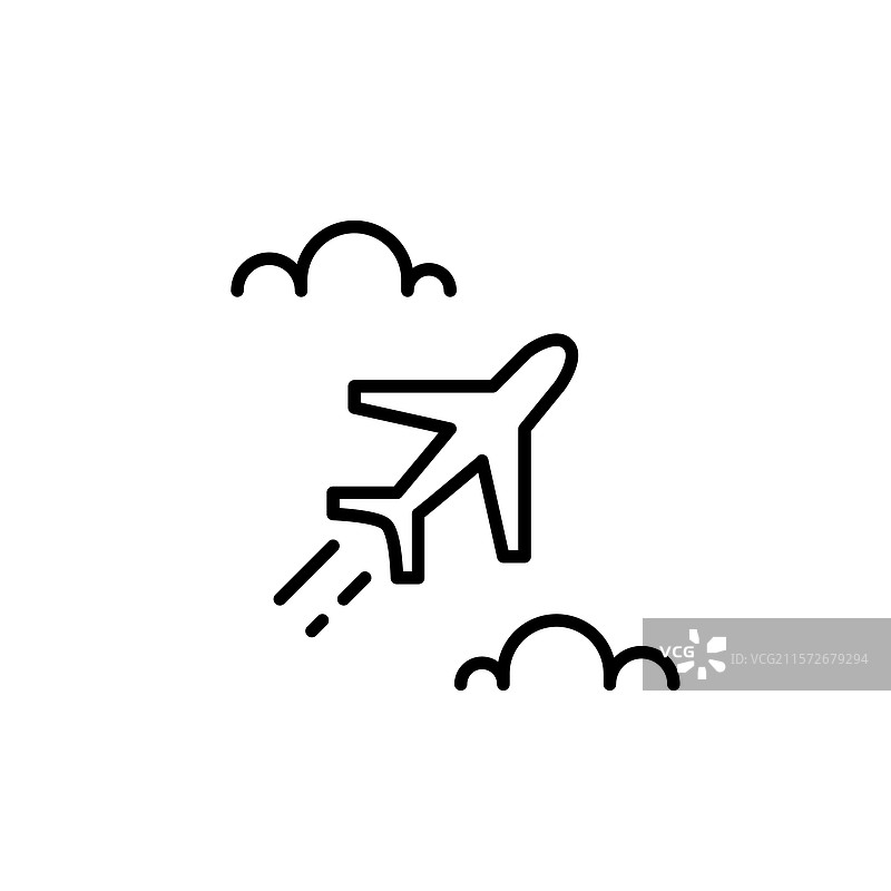 飞机在蓬松的云朵中飞行，旅行冒险图片素材