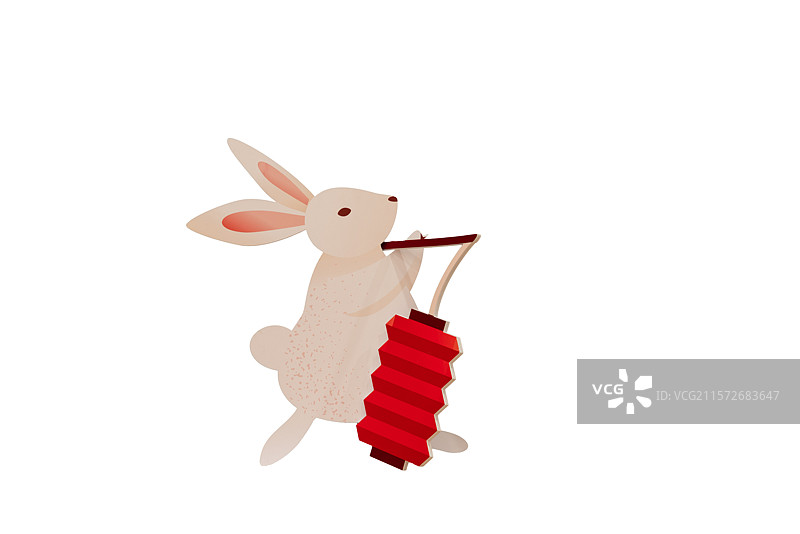 可爱风插画，兔年，卡通，十二生肖图片素材