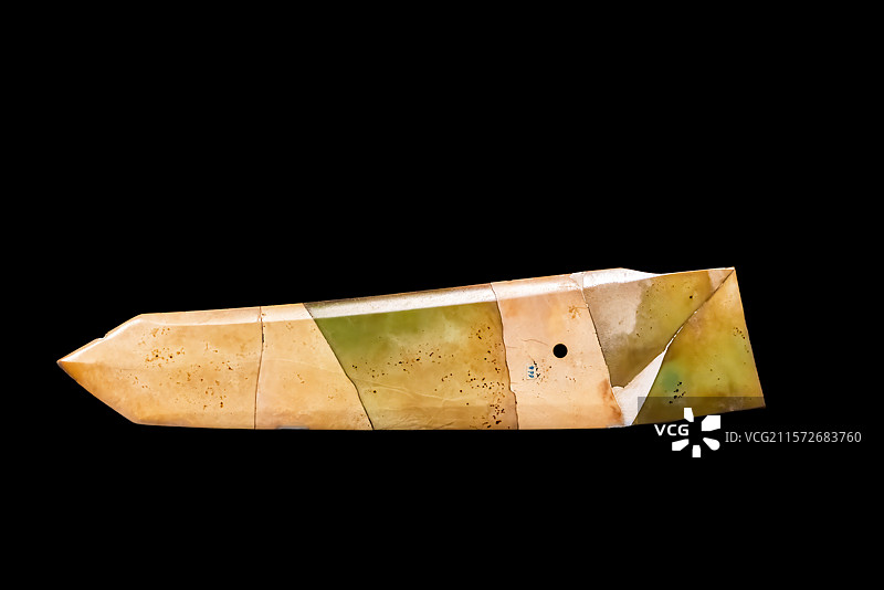 远古时期，玉雕，玉戈，江西新干大洋洲遗址图片素材