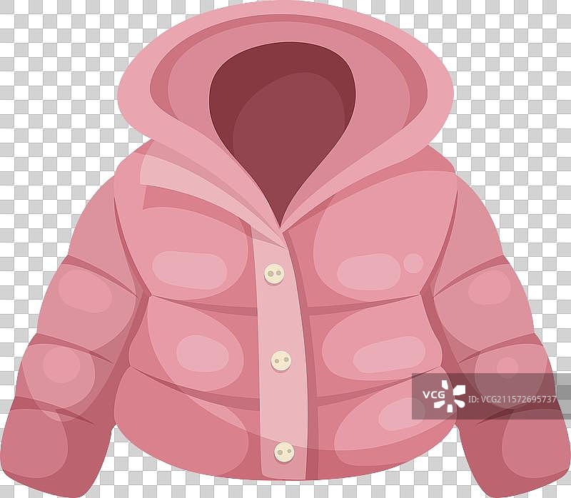 粉色带帽羽绒外套图片素材