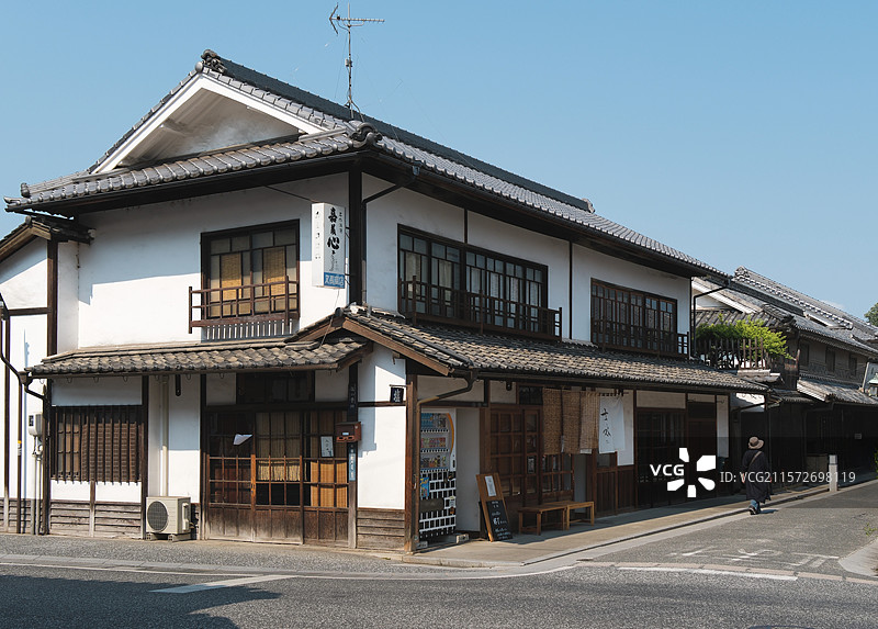 日本冈山县仓敷美观地区历史街道图片素材