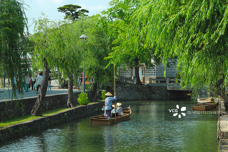 日本冈山县仓敷美观地区历史街道图片素材