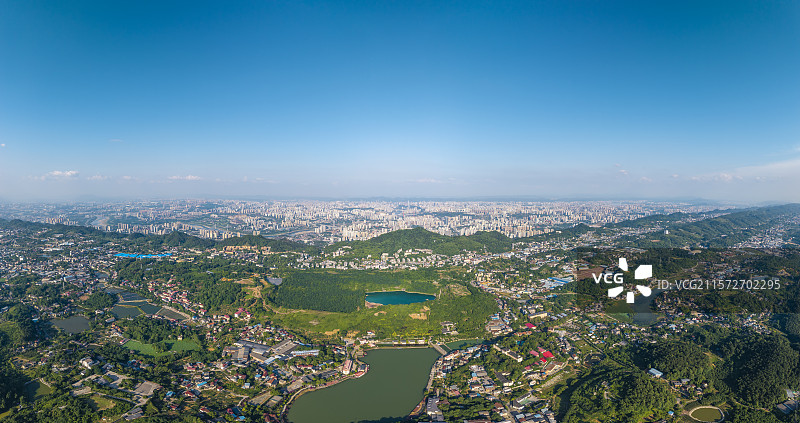 从重庆歌乐山远眺重庆全景风光图片素材