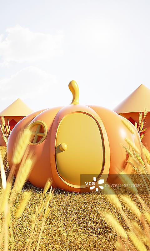 秋天电商场景图片素材