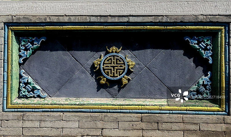 清真寺建筑墙雕——拍摄于呼和浩特回民区图片素材