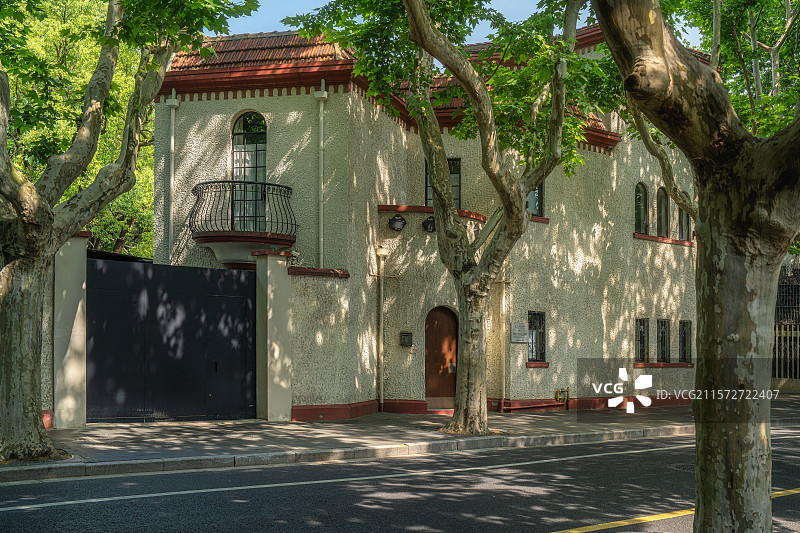 盛夏上海梧桐区图片素材