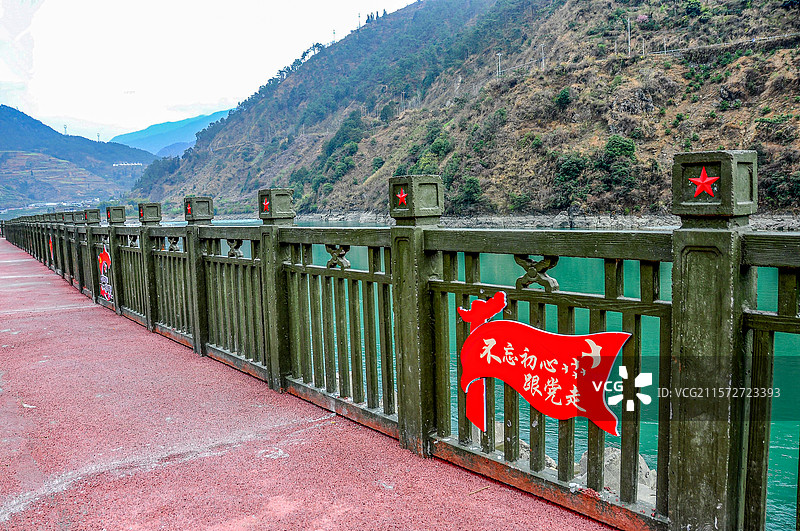 安顺场红军强渡大渡河纪念地图片素材