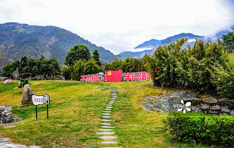 安顺场红军强渡大渡河纪念地图片素材
