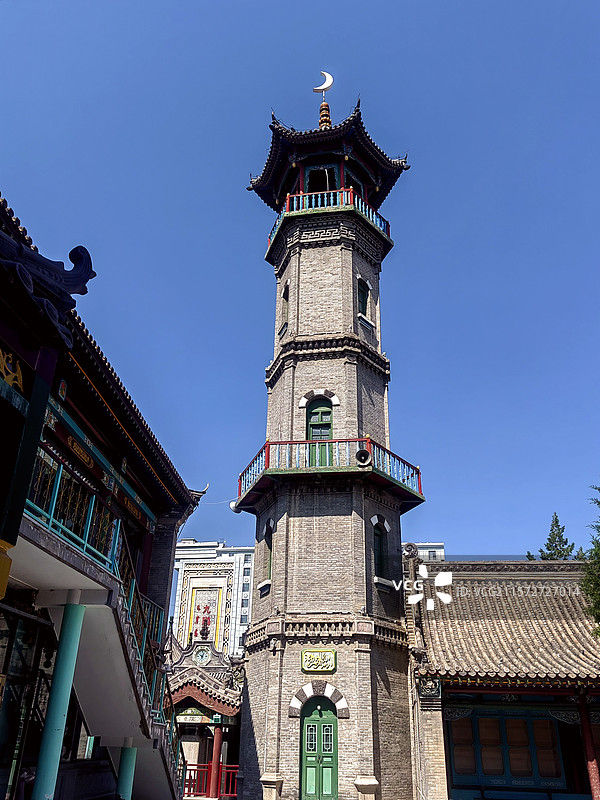 望月楼——拍摄于呼和浩特回民区图片素材