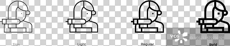 直发器图标，细长常规款式图片素材