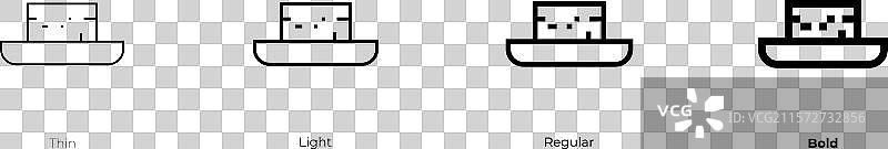 哈瓦（Halva）图标，细体、常规体和粗体风格图片素材