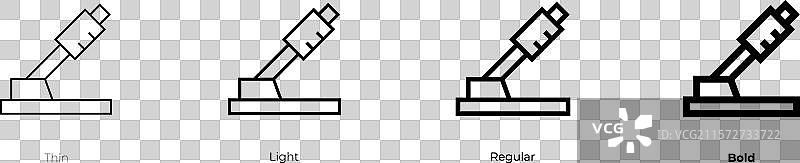 手刹图标，细体、常规体和粗体风格图片素材