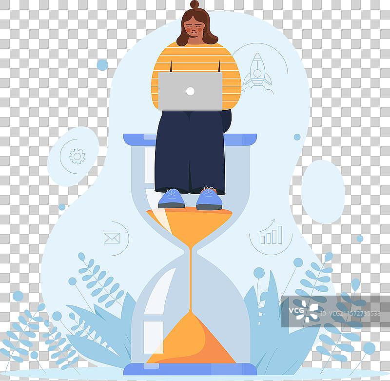 高效工作的女性概念图片素材