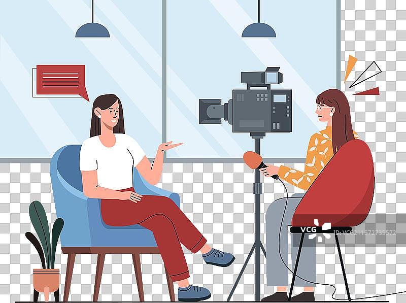 采访中的记者图片素材