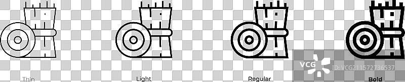 干草图标，细体、常规体和粗体风格设计图片素材