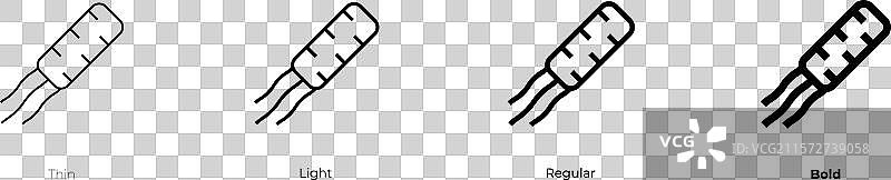 幽门螺旋杆菌图标，细线条，常规风格图片素材